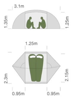 Exped Orion II Green Trekkerstent -Outdoor Kampeerartikelen Winkel 2740623 7640120111205 2