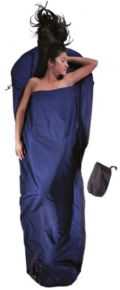 Cocoon Microcfleece Mummyliner, Dark Petrol, Left Lakenzak -Outdoor Kampeerartikelen Winkel 3639183 799696105068 2