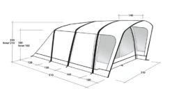 Outwell Hayward Lake 4Atc Familietent -Outdoor Kampeerartikelen Winkel 5551733 5709388119933 2