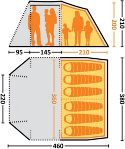Eureka Wild Basin 6 Tp Familietent Showmodel -Outdoor Kampeerartikelen Winkel 5678129 1000000081893 4
