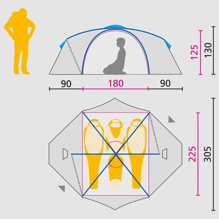 Jack Wolfskin Yellowstone IIi Vent Tent 4 Jack Wolfskin Yellowstone IIi Vent Tent - Afbeelding 2