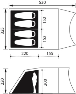 Nomad Dogon 4 Tc Air Familietent -Outdoor Kampeerartikelen Winkel 7306731 8713044789023 3
