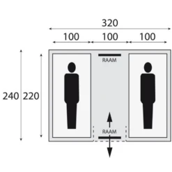 Safarica Chicco 2 Vis-A-Vis Tent -Outdoor Kampeerartikelen Winkel 7571120 8717437037616 3