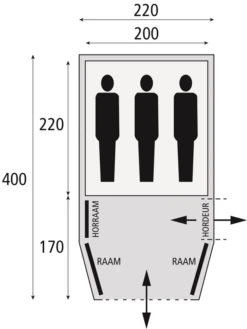 Safarica Blackhawk 220 Air Familietent -Outdoor Kampeerartikelen Winkel 7571121 8717437037685 2