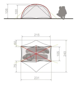 Vaude Space Seamless 1-2P Trekkerstent -Outdoor Kampeerartikelen Winkel 7743564 4052285996598 3