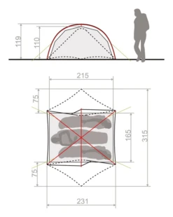 Vaude Space Seamless 2-3P Trekkerstent -Outdoor Kampeerartikelen Winkel 7743652 4062218025097 2