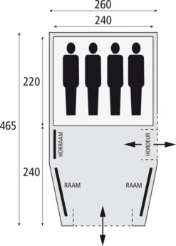 Safarica Blackhawk 260 Familietent -Outdoor Kampeerartikelen Winkel 7744260 8717437043549 5